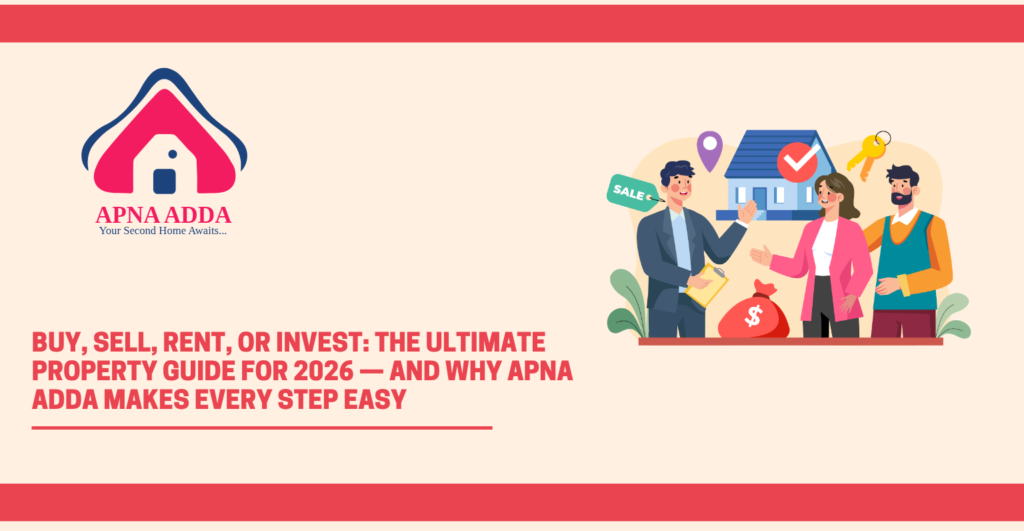Buy, Sell, Rent, or Invest: The Ultimate Property Guide for 2026 — And Why Apna Adda Makes Every Step Easy